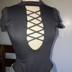 Grayish-bluish Bodysuit, Size Large